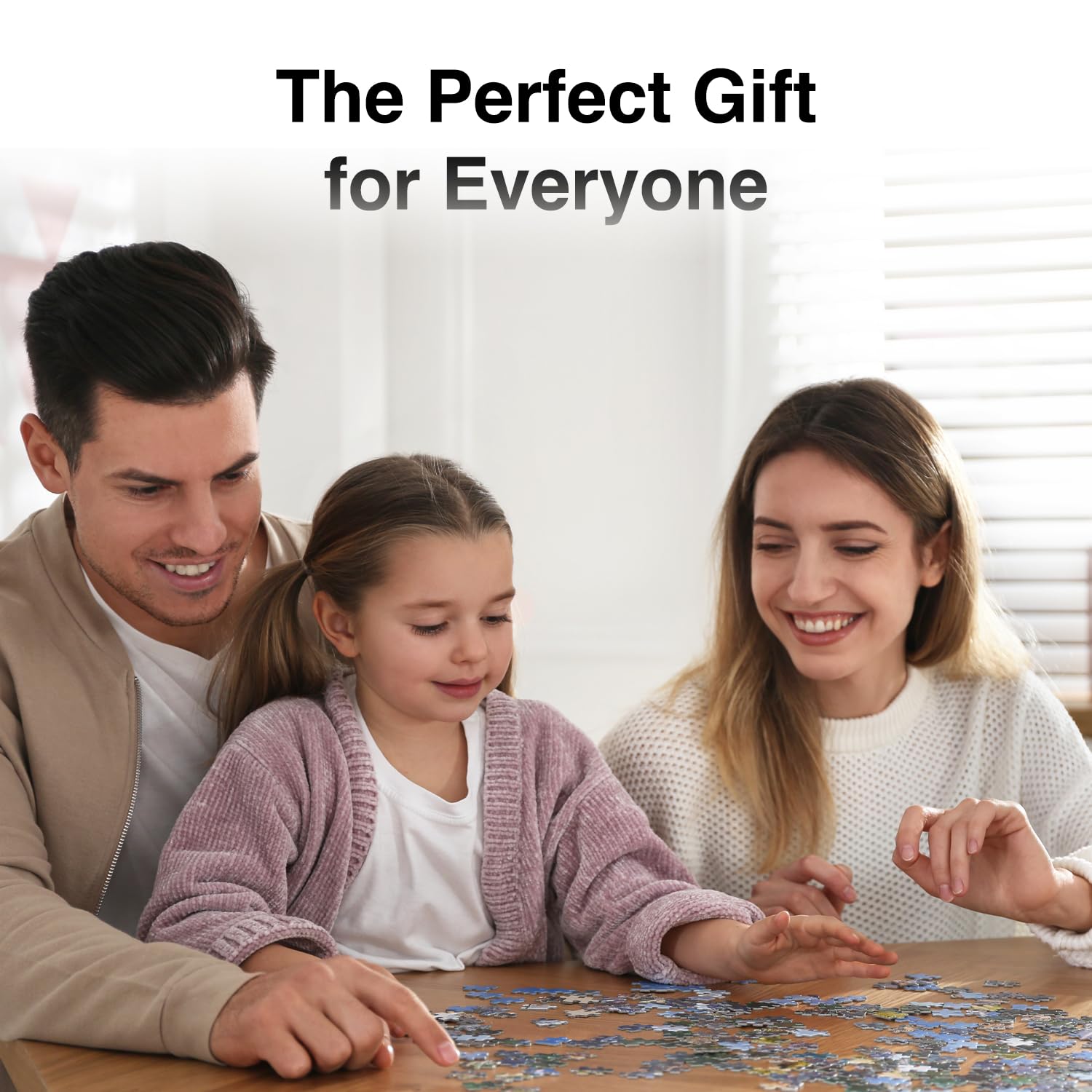 WELGEE 1500-Piece White Rotating Puzzle Board with 4-Color Drawers & Cover – 35"x27" Spinning Table for Adults, Lightweight & Ergonomic